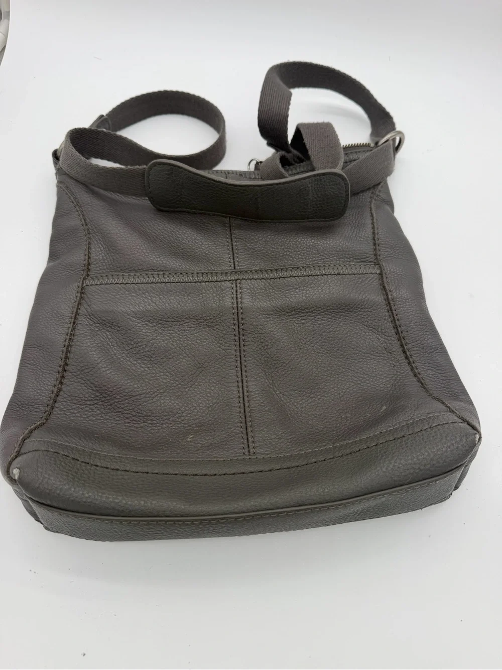 The Sak Brown Leather Messenger Crossbody Bag